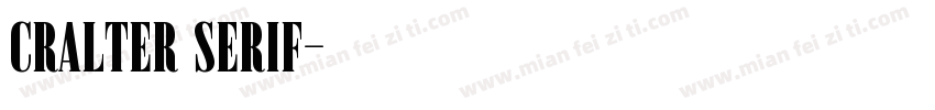 Cralter serif字体转换